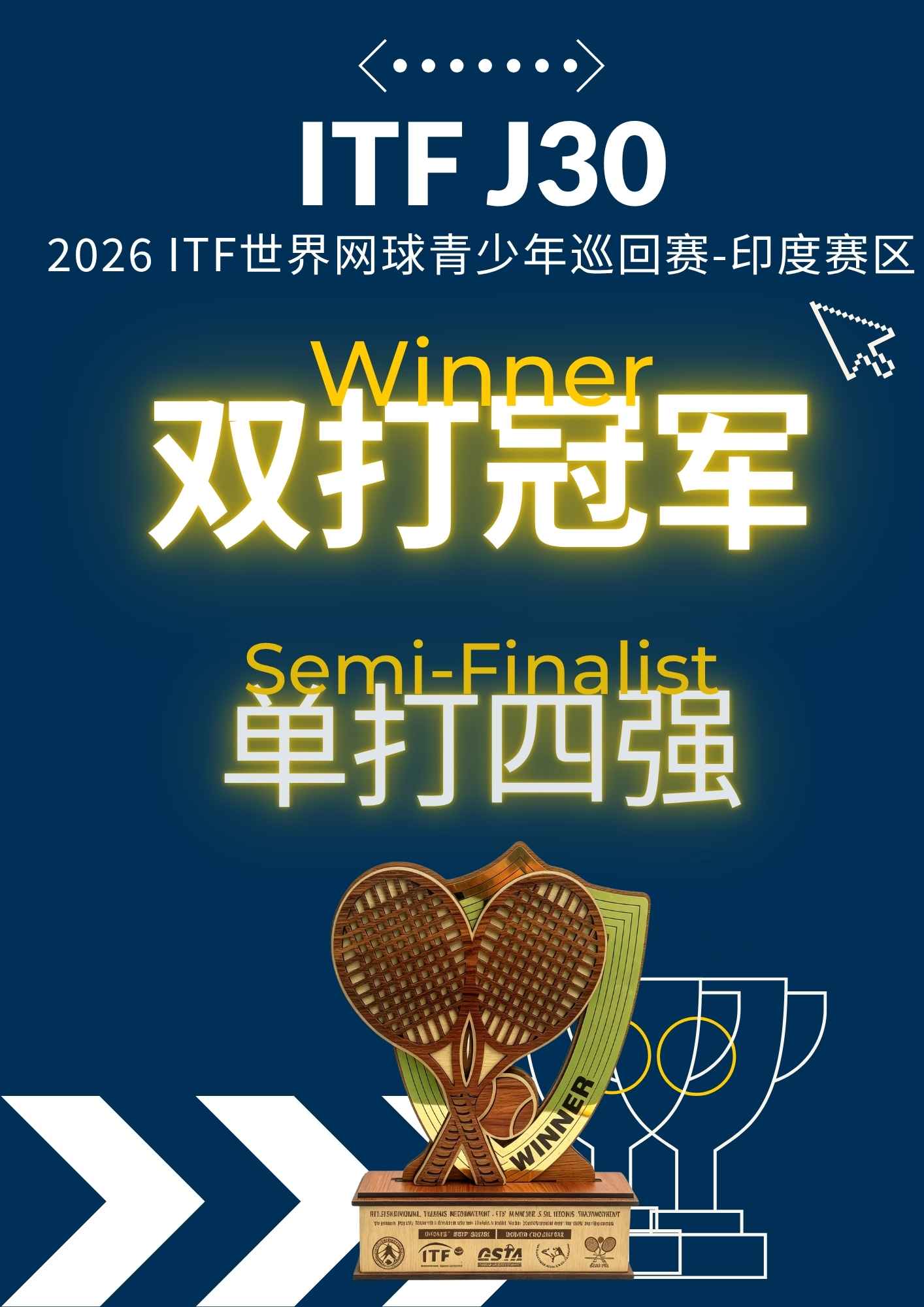 从嘉诺之星到世界冠军 | 热烈祝贺我校拉瓦尼灿同学斩获ITF世界网球青少年巡回赛双打冠军! - NAS Jiaxing Tennis Scholar Wins ITF J30 Doubles Championship
